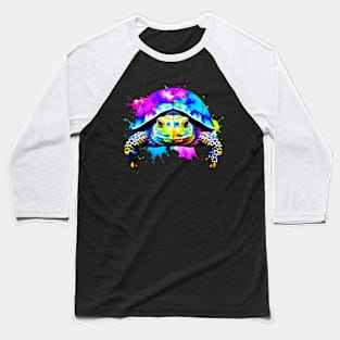 Staring Tortoise | Color Splash Baseball T-Shirt